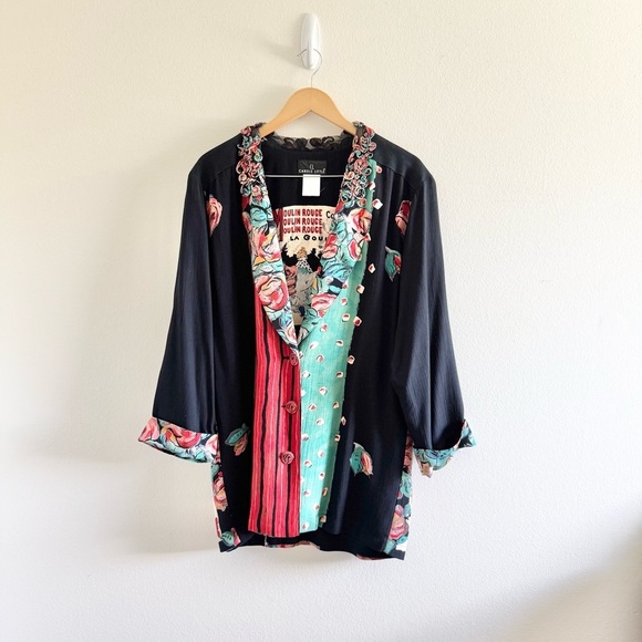 Vintage Carole Little Moulin Rouge French Jacket size 4 - Picture 4 of 13